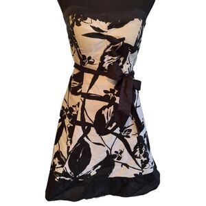 Black and White Strapless Dress